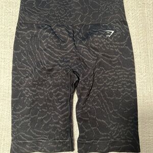Gymshark Black Animal Print Athletic Shorts